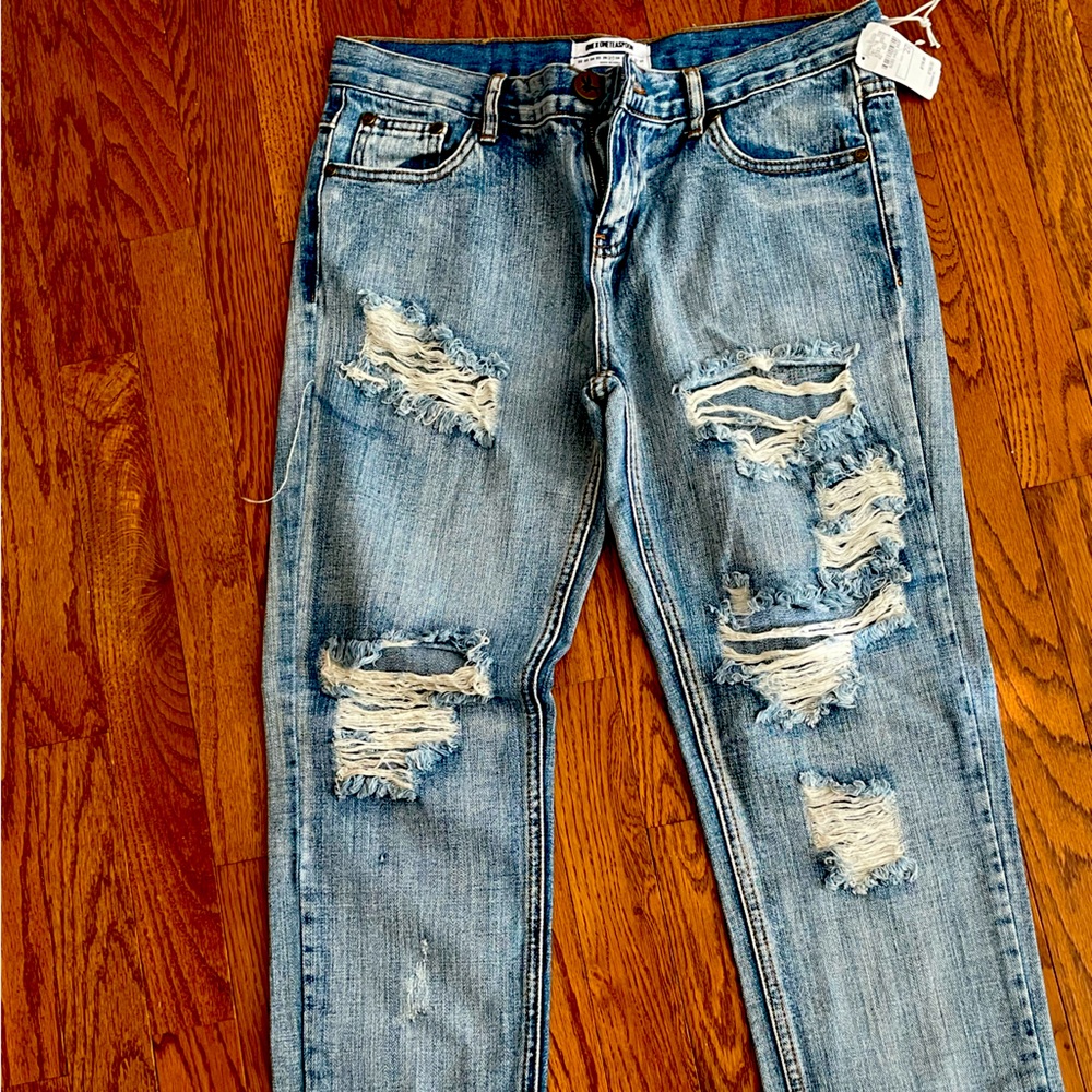 NWT distressed denim straight leg  from Oneteaspoon size 27